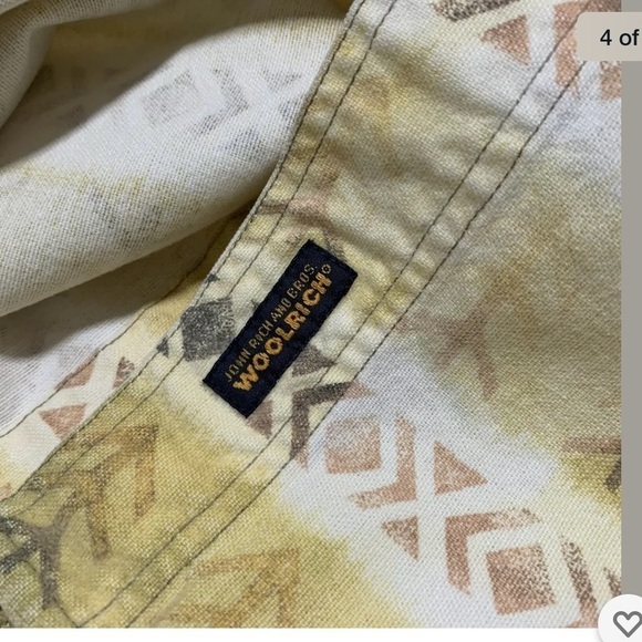 Vtg Woolrich Mens Shirt XL? Yellow Duck Aztec - Picture 4 of 8